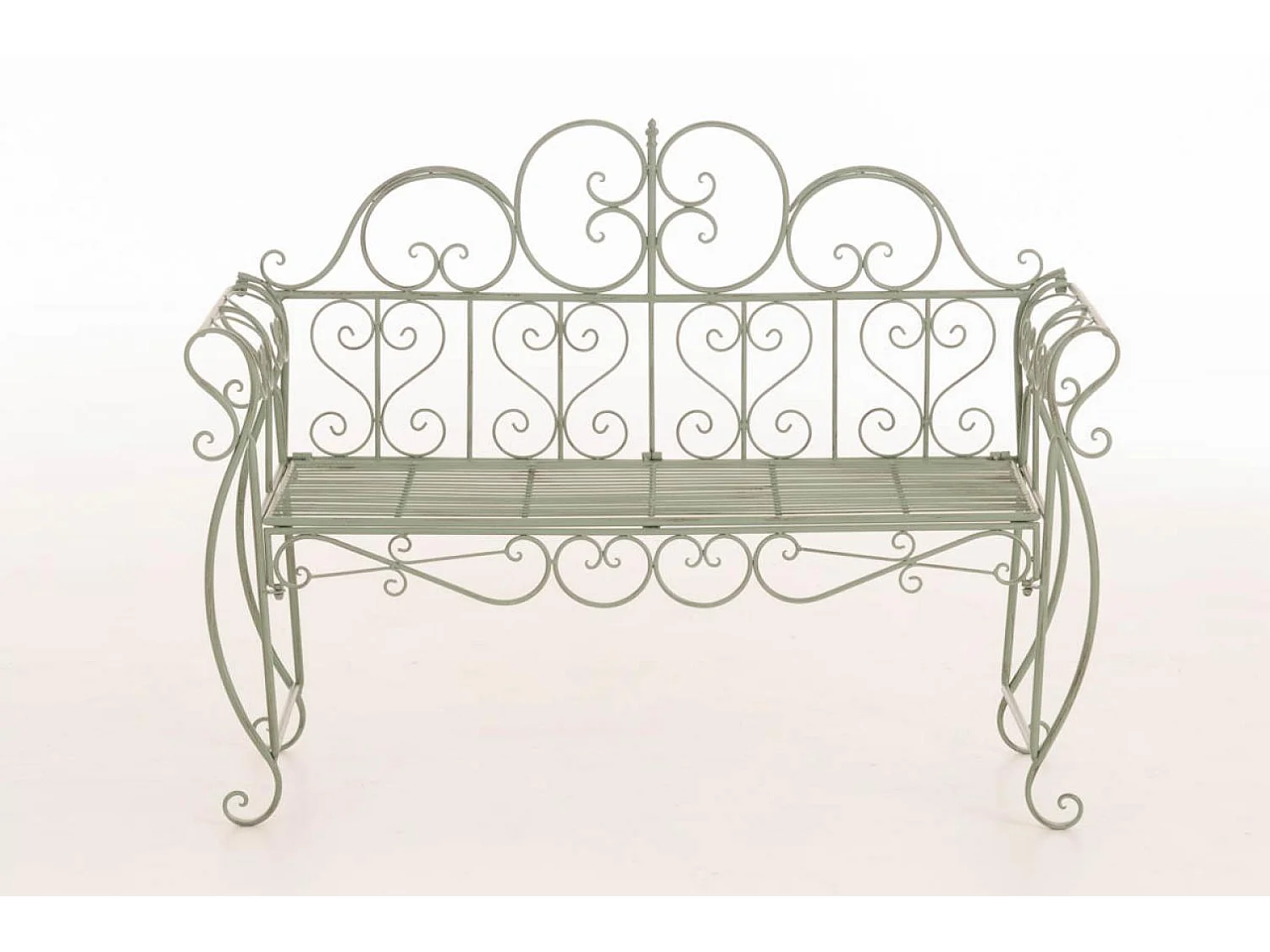 Panchina da giardino - Metallo - verde antico - Minna