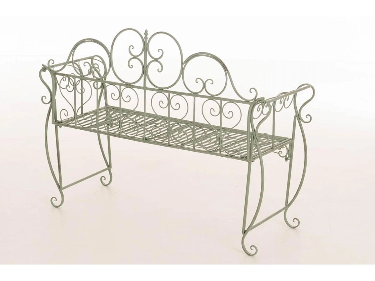 Panchina da giardino - Metallo - verde antico - Minna