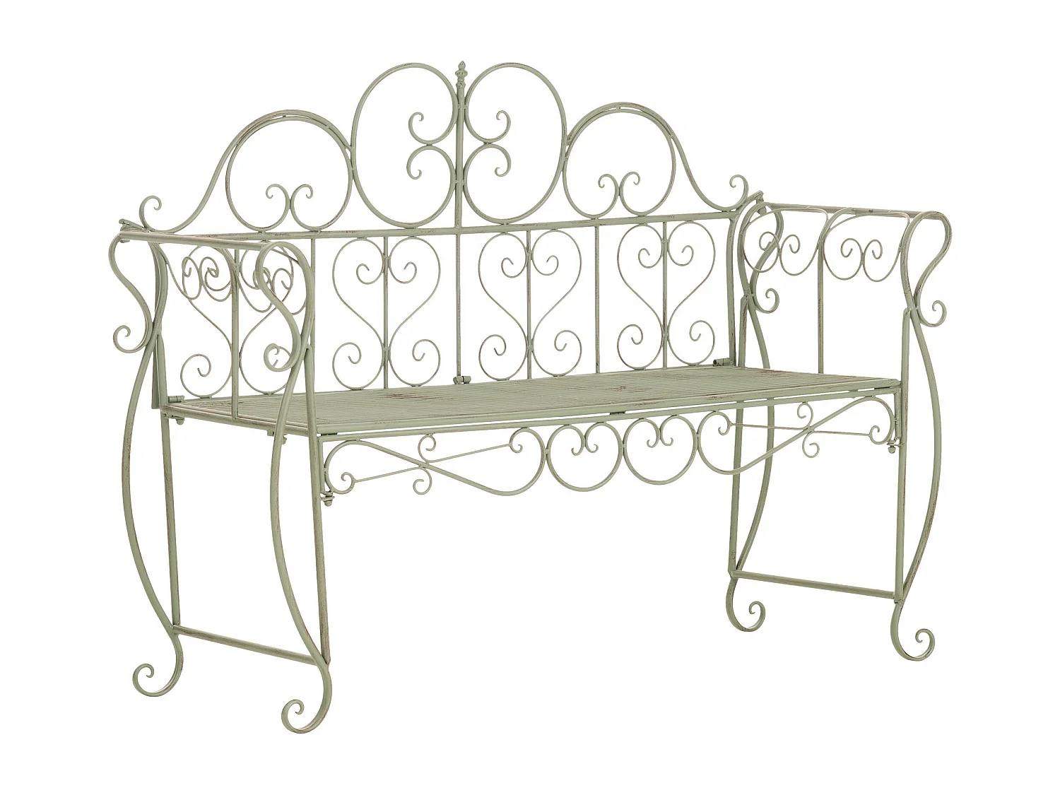 Tuinbank - Metaal - antiek/groen - Minna