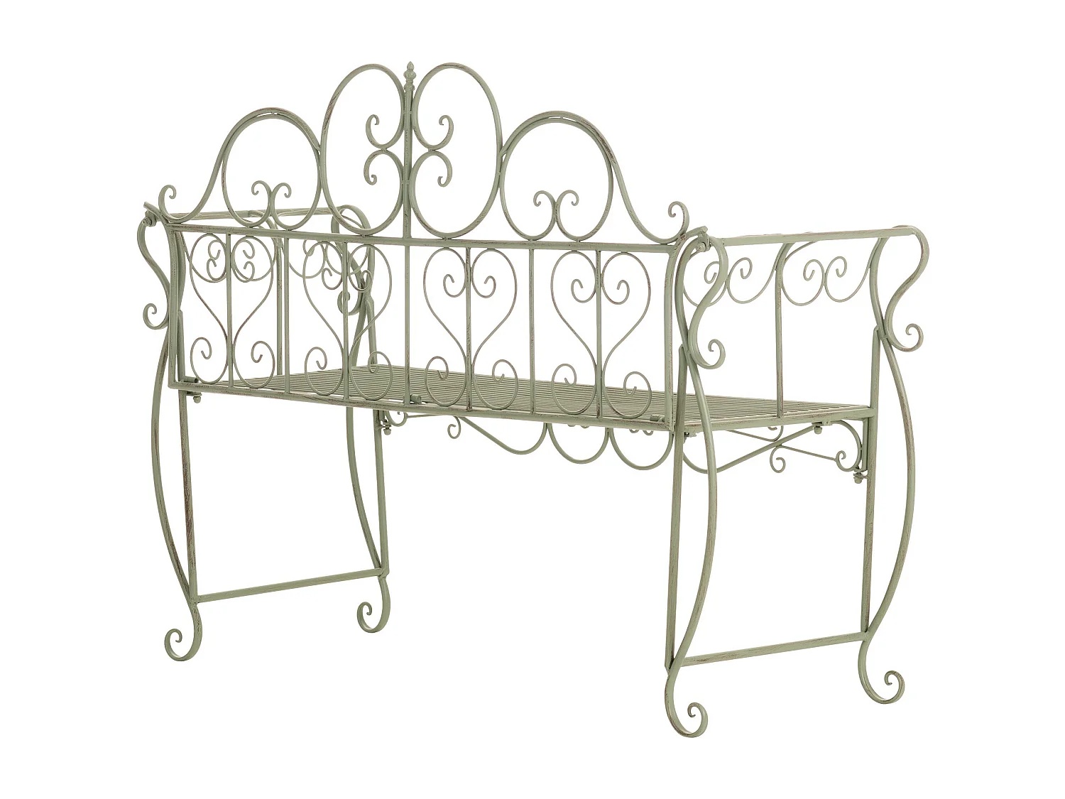 Tuinbank - Metaal - antiek/groen - Minna