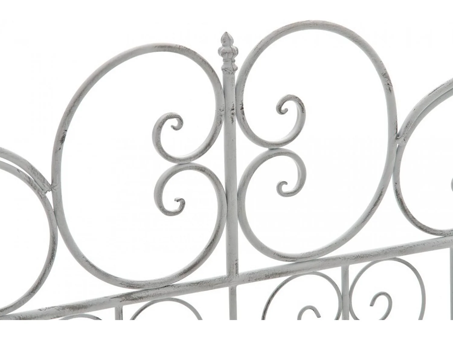 Banc de jardin - Métal - Blanc antique - Minna