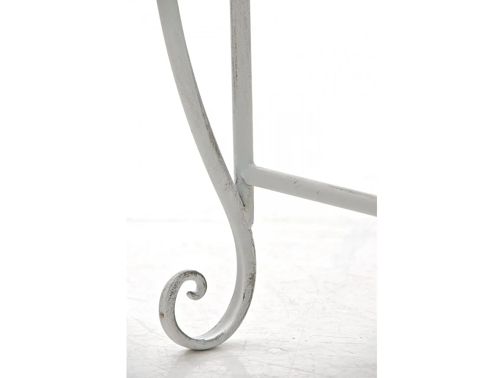 Banc de jardin - Métal - Blanc antique - Minna