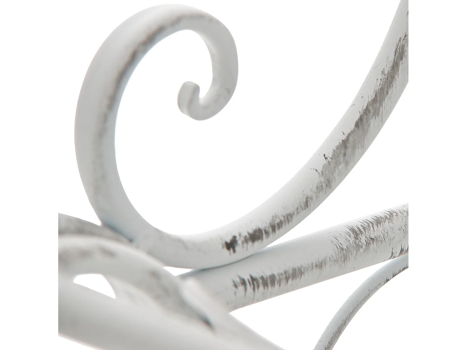 Banc de jardin - Métal - Blanc antique - Minna