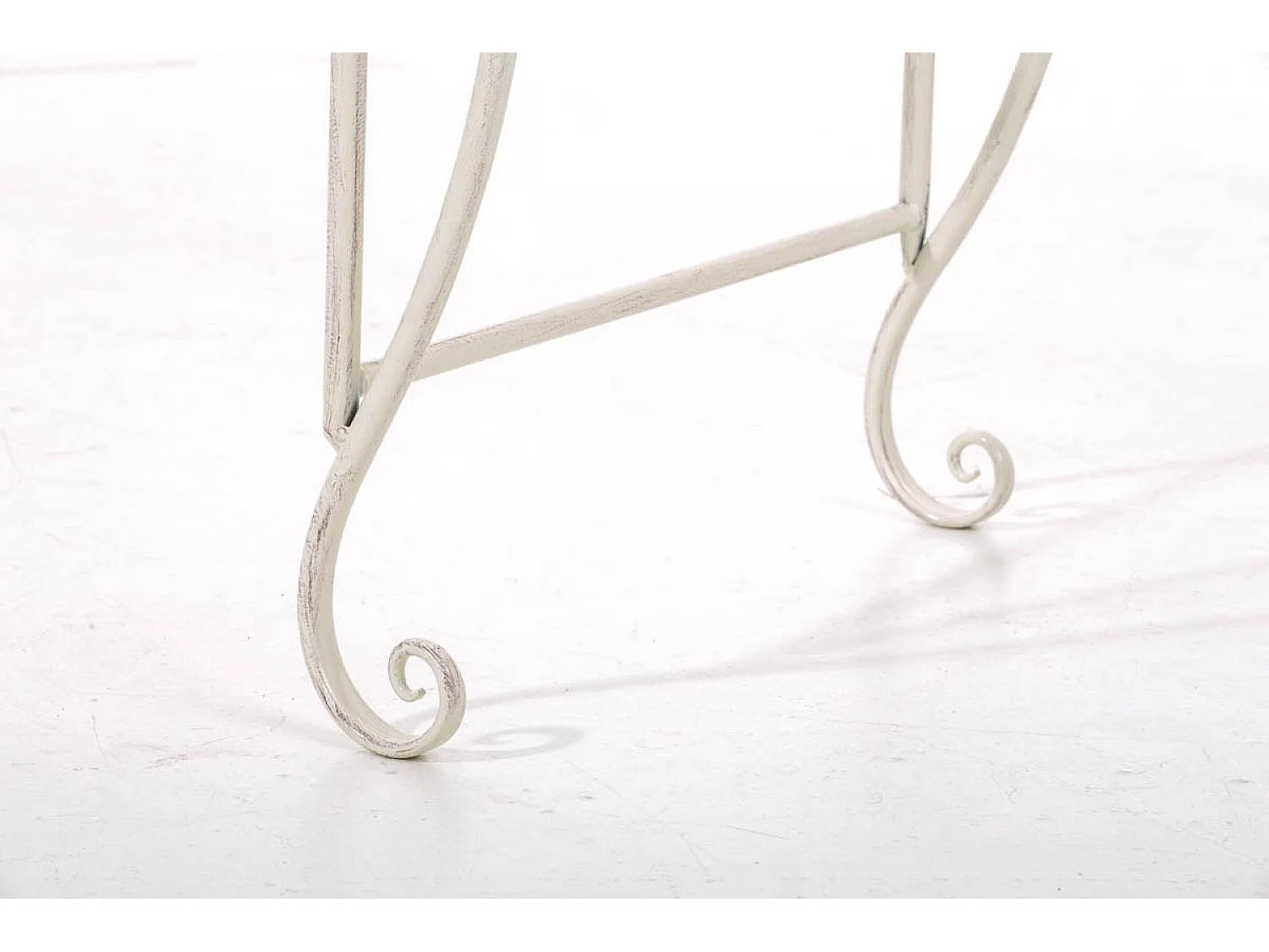 Banc de jardin - Métal - Crème antique - Minna