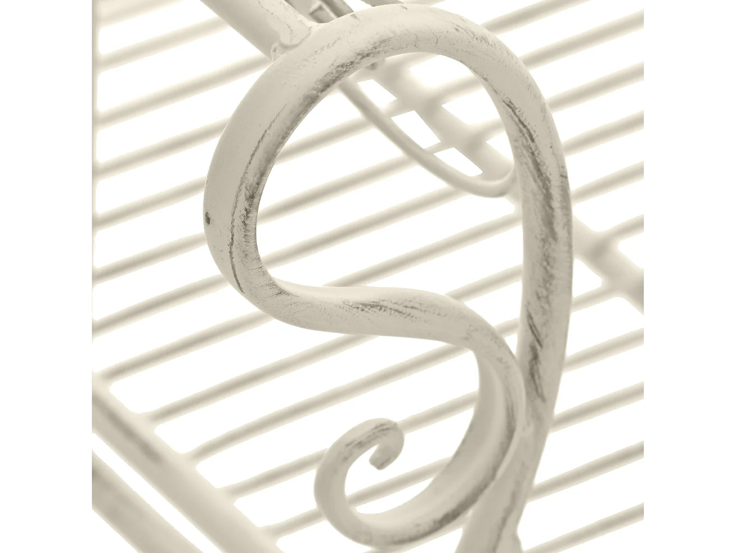Banc de jardin - Métal - Crème antique - Minna