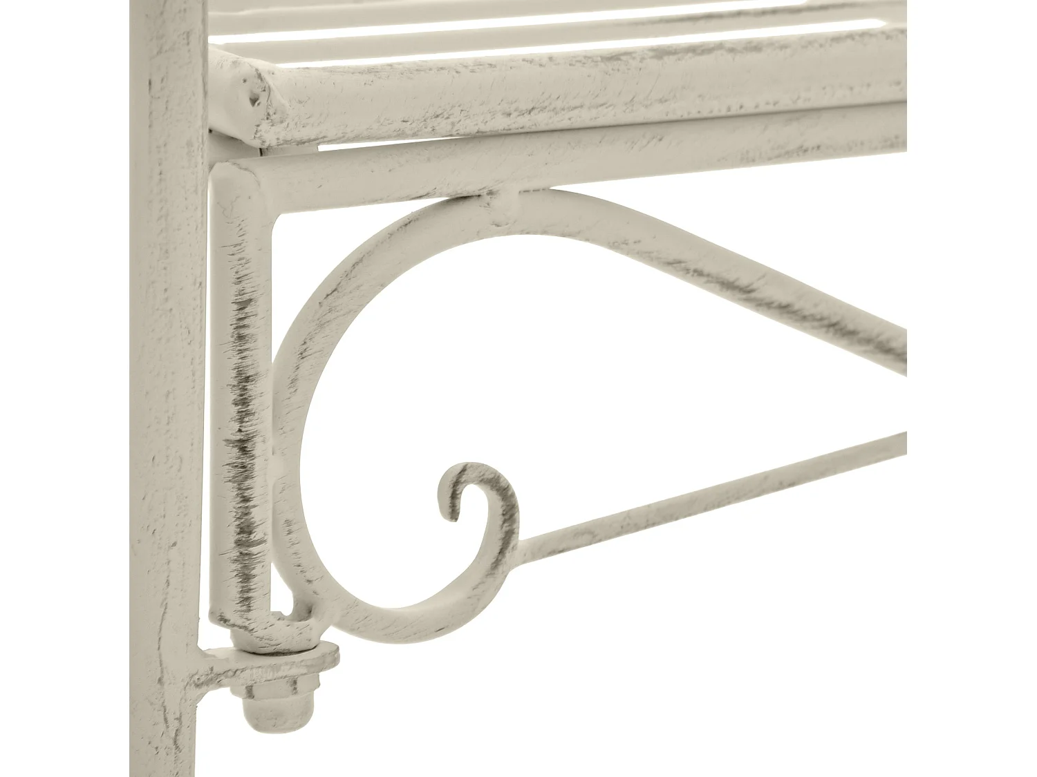 Banc de jardin - Métal - Crème antique - Minna