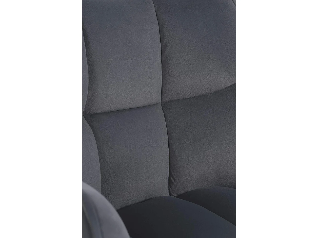 Stoel met armleuningen - Fluweel & roestvrij staal - donkergrijs - Swing