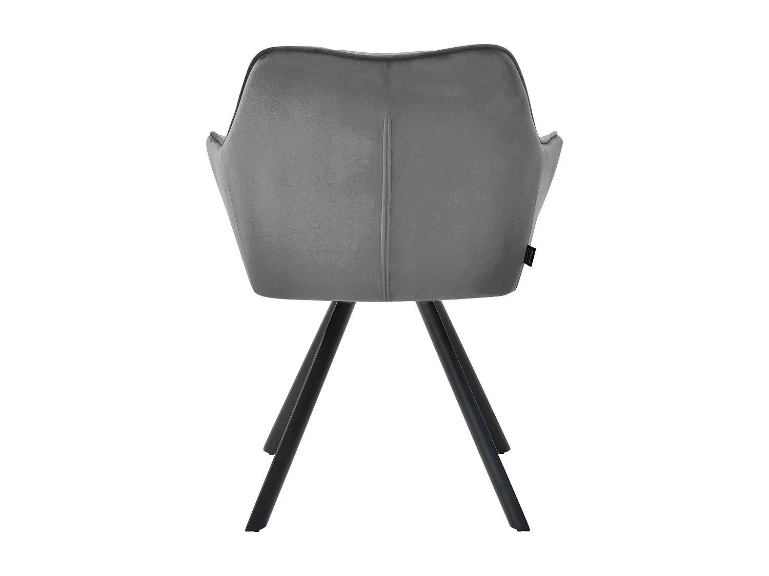 chaises avec accoudoirs - Velours - Gris foncé - Scott