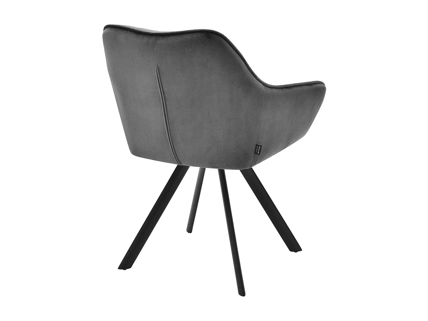 chaises avec accoudoirs - Velours - Gris foncé - Scott