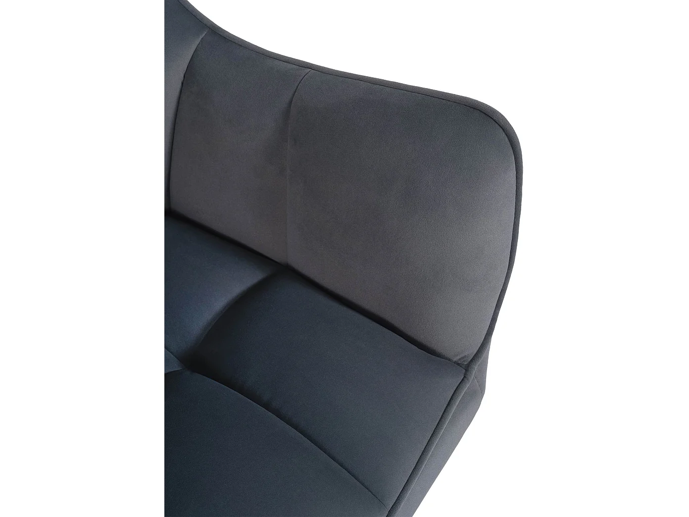 chaises avec accoudoirs - Velours & Noir - Gris foncé - Swing