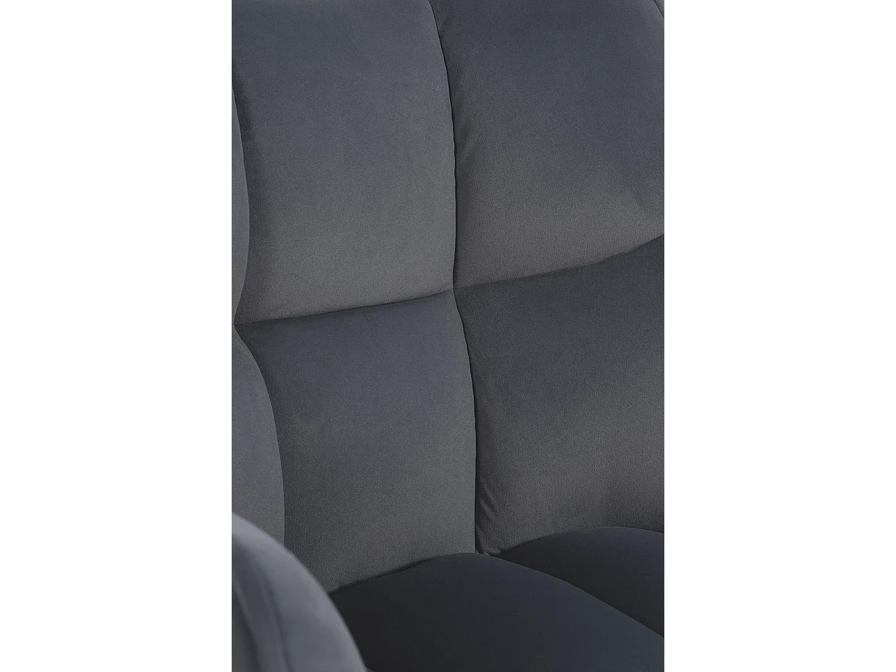 chaises avec accoudoirs - Velours & Noir - Gris foncé - Swing