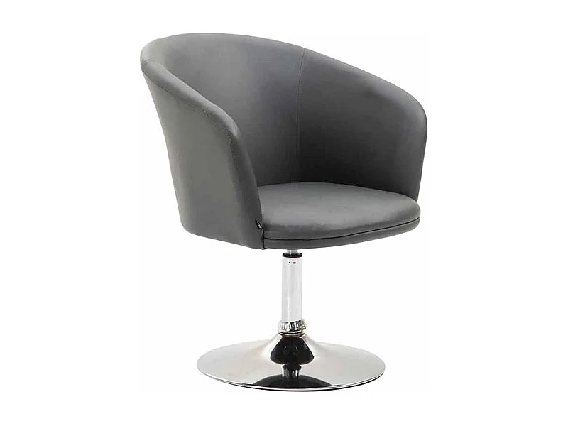 Chaise longue - Similicuir & Blanc - Gris - Arcade