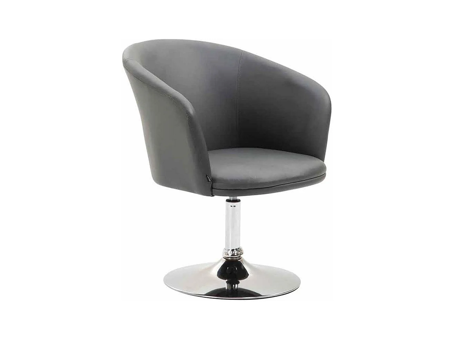 Chaise longue - Similicuir & Blanc - Gris - Arcade
