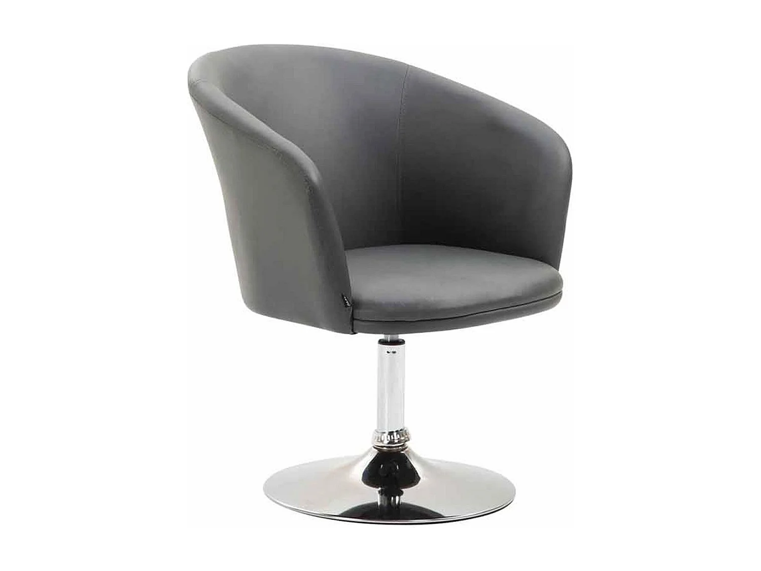 Chaise longue - Similicuir & Blanc - Gris - Arcade