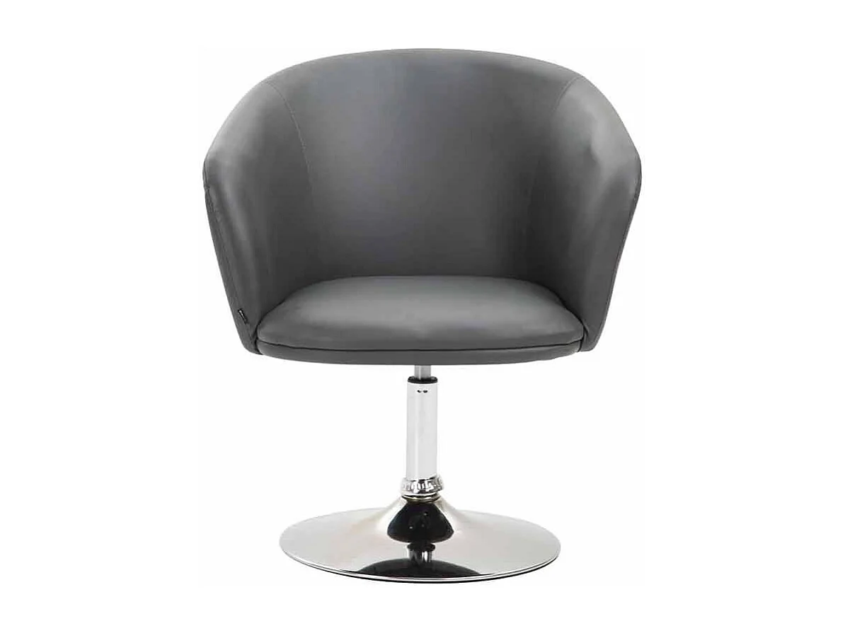 Chaise longue - Similicuir & Blanc - Gris - Arcade