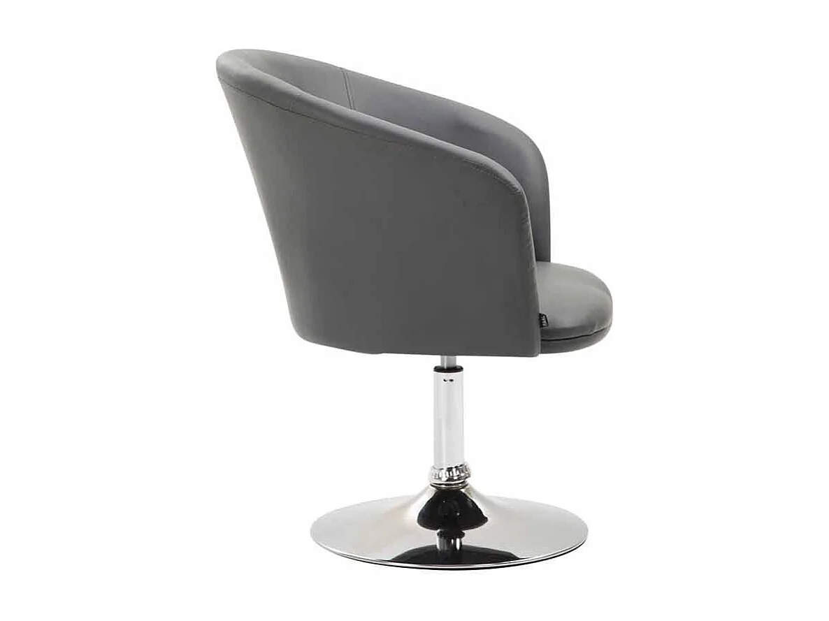 Chaise longue - Similicuir & Blanc - Gris - Arcade