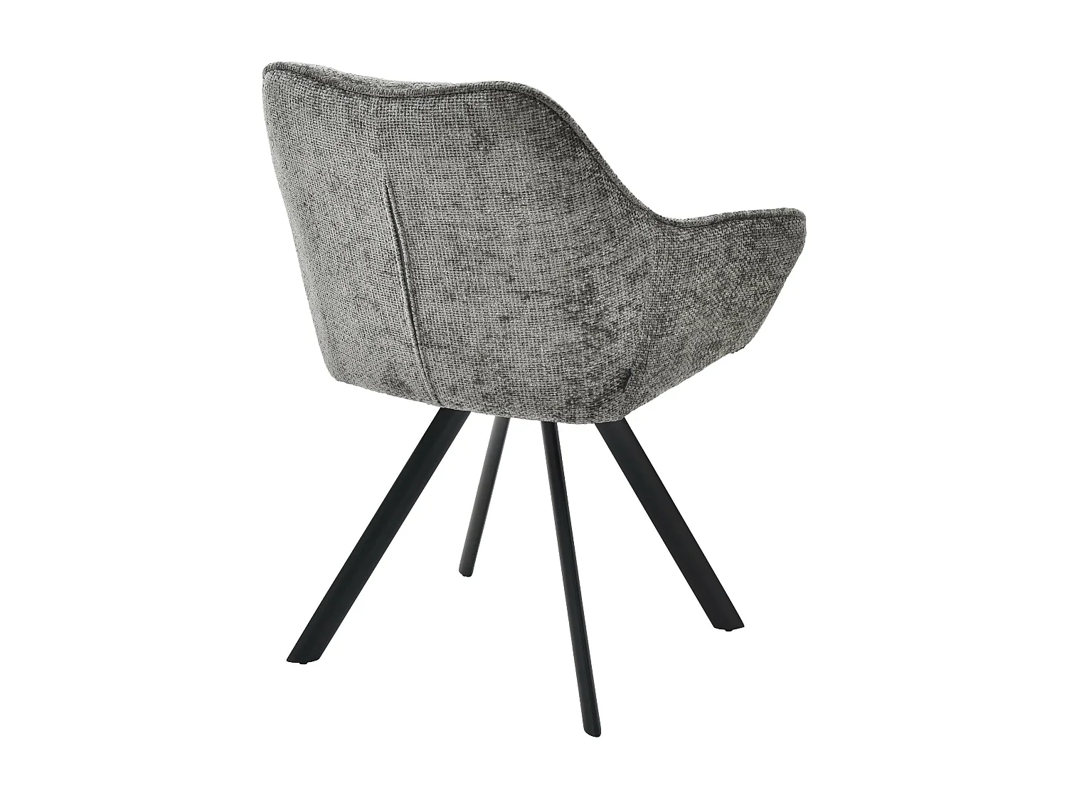chaises avec accoudoirs - Tissu - Gris foncé - Scott