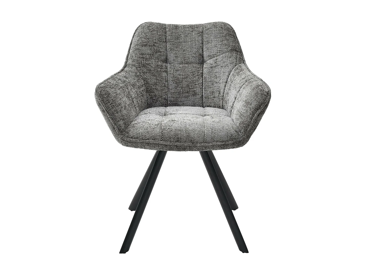 chaises avec accoudoirs - Tissu - Gris foncé - Scott