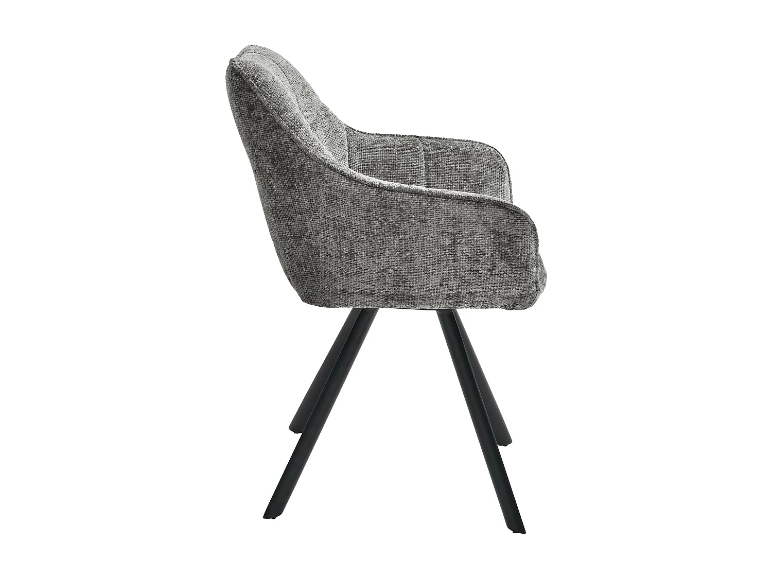 chaises avec accoudoirs - Tissu - Gris foncé - Scott