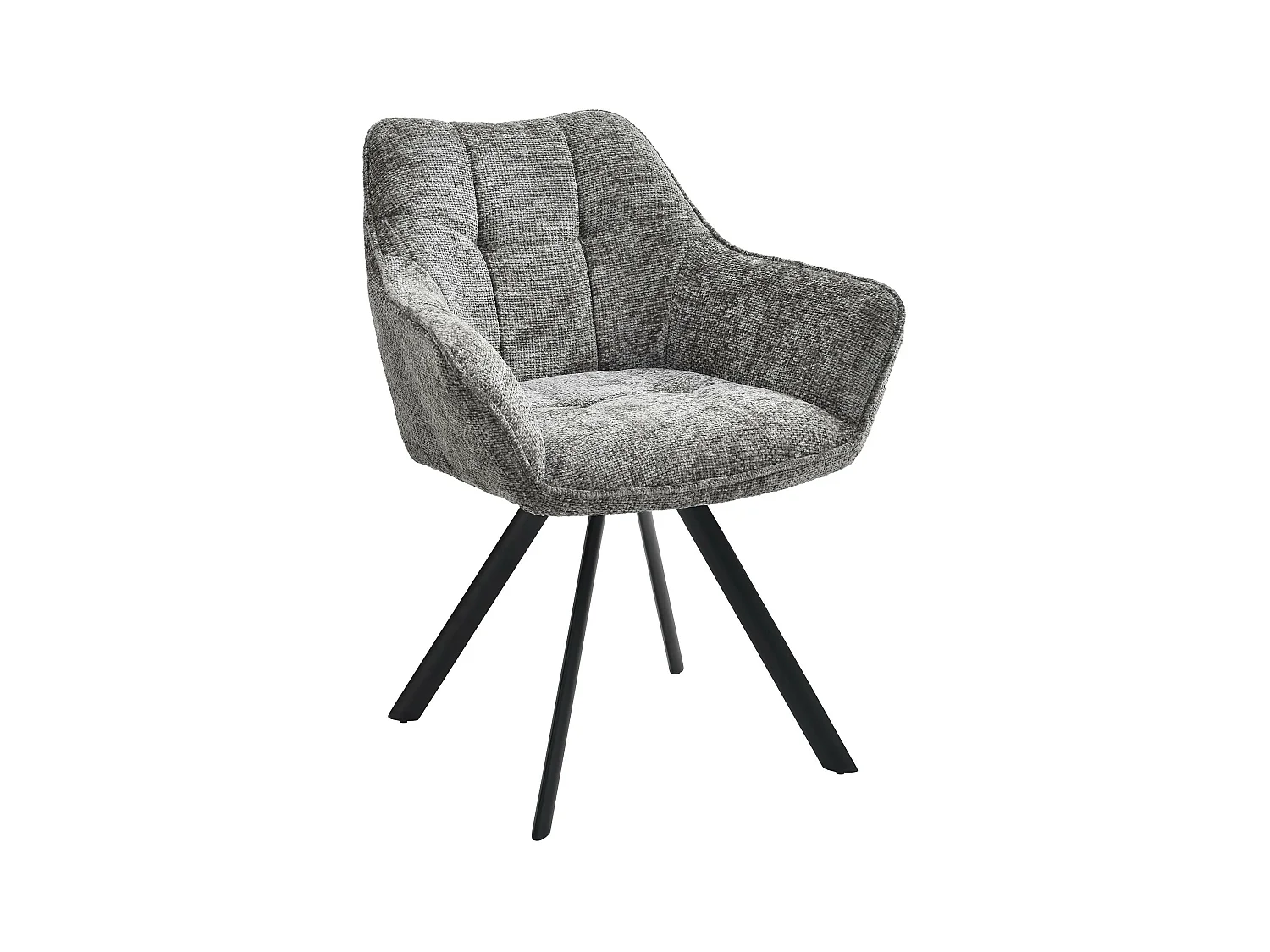 chaises avec accoudoirs - Tissu - Gris foncé - Scott