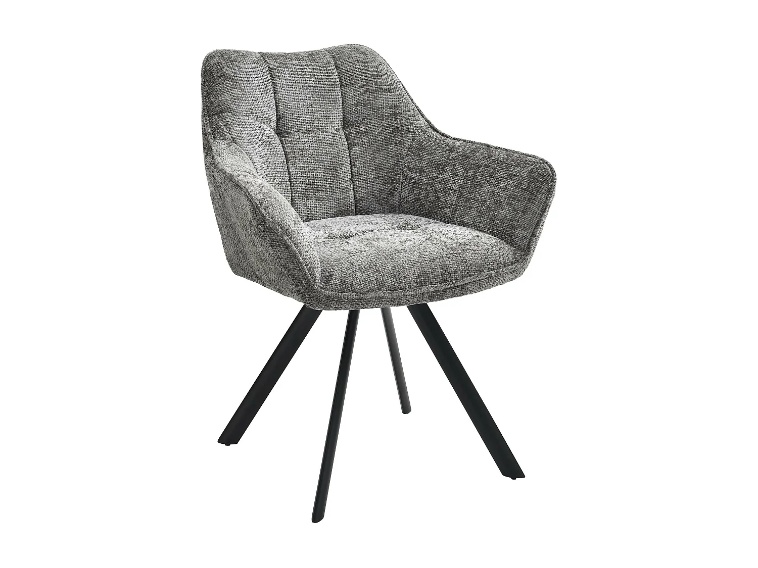 chaises avec accoudoirs - Tissu - Gris foncé - Scott