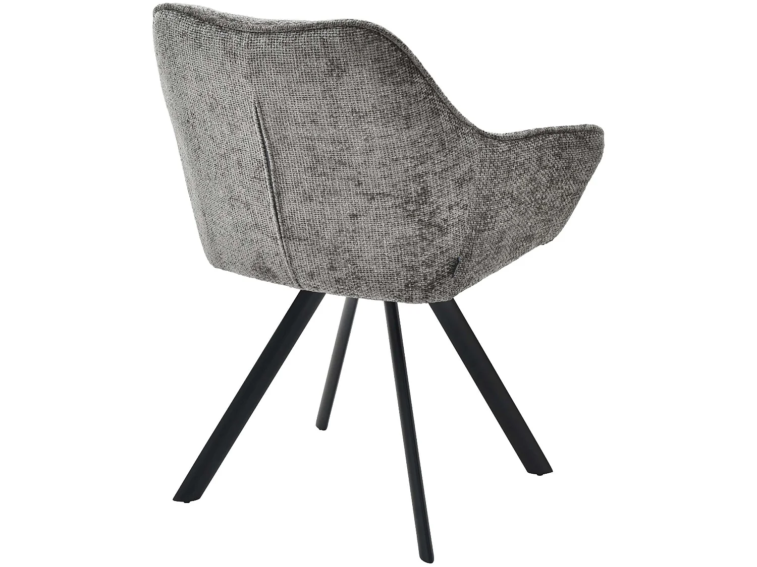 chaises avec accoudoirs - Tissu - Gris foncé - Scott