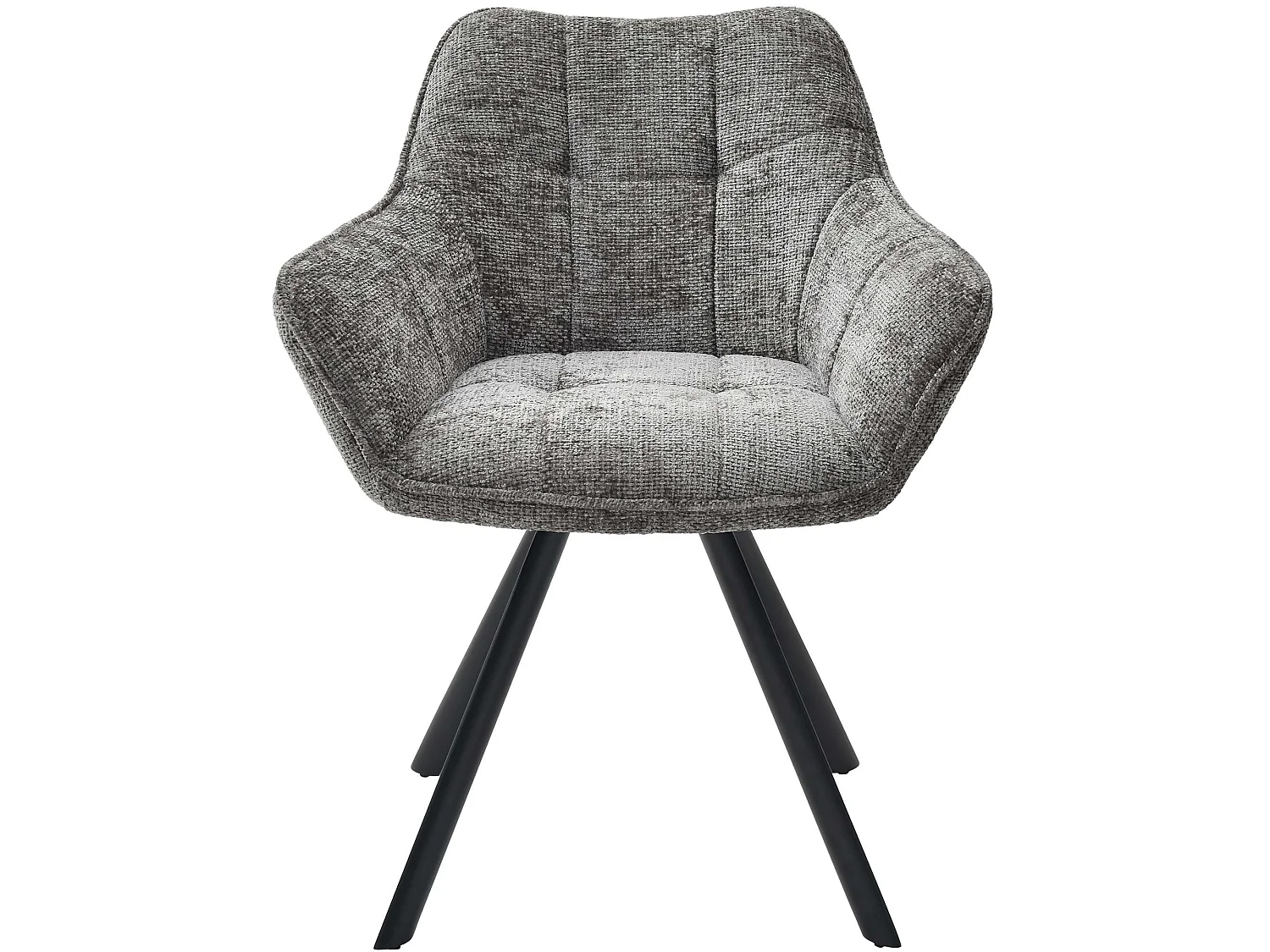 chaises avec accoudoirs - Tissu - Gris foncé - Scott