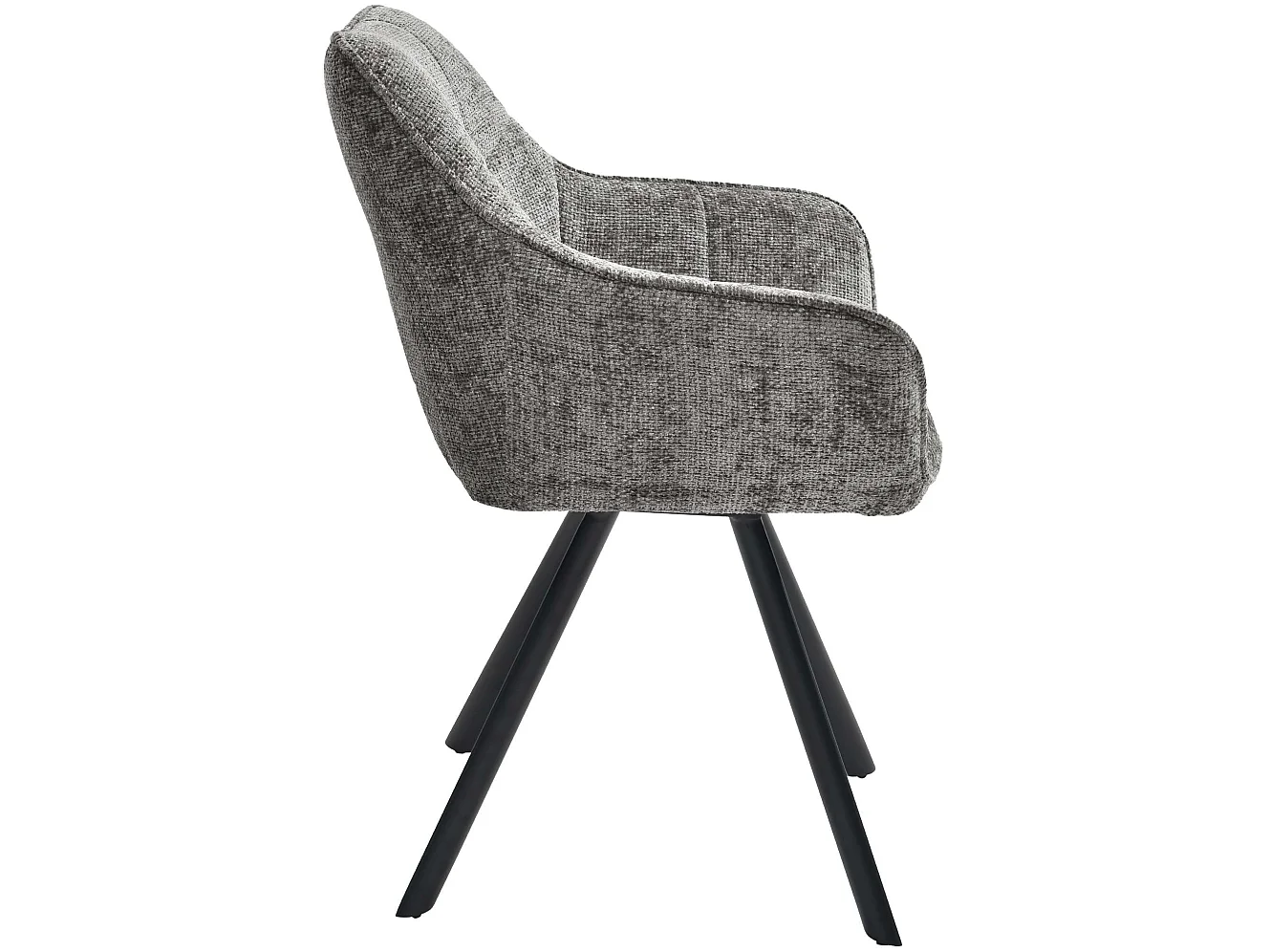 chaises avec accoudoirs - Tissu - Gris foncé - Scott