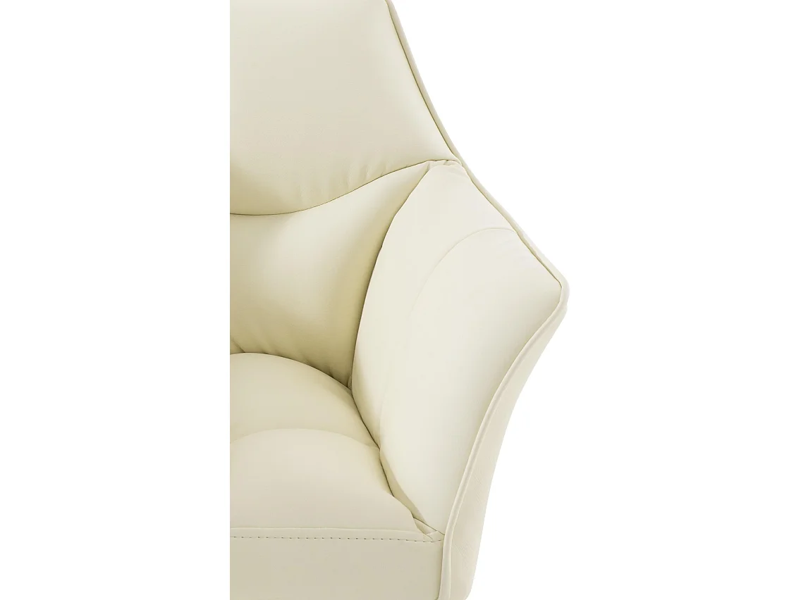 Chaise longue - Similicuir - Crème - Damaso