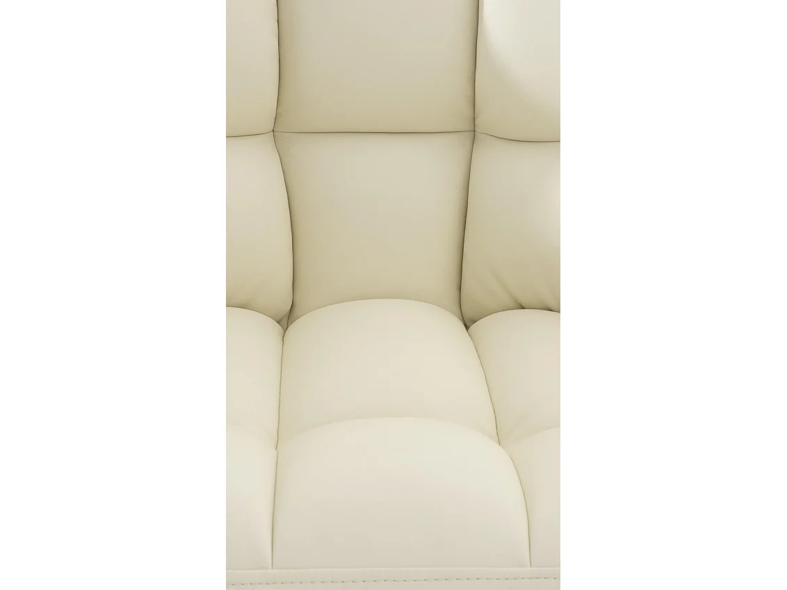 Chaise longue - Similicuir - Crème - Damaso