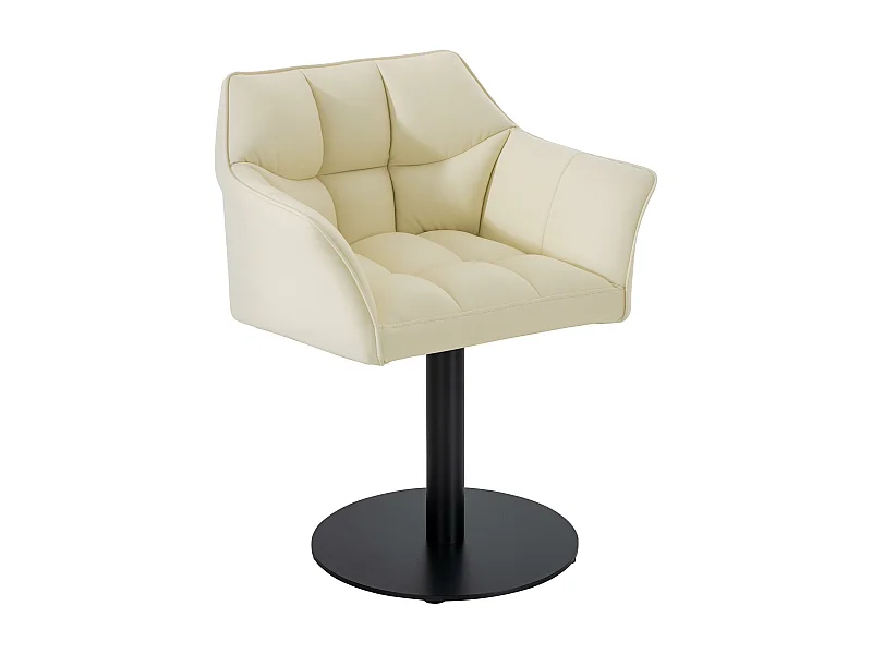 Chaise longue - Similicuir - Crème - Damaso