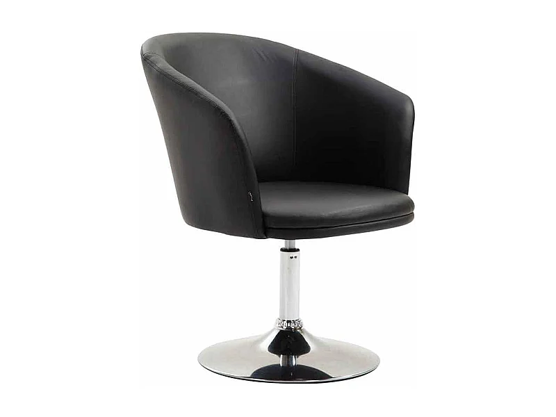 Chaise longue - Similicuir & Blanc - Noir - Arcade