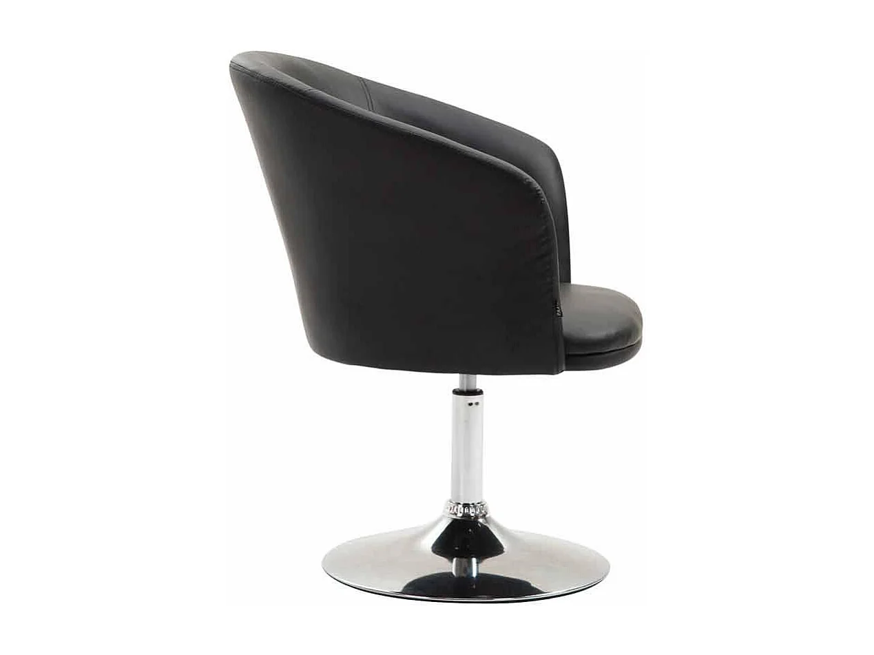 Chaise longue - Similicuir & Blanc - Noir - Arcade