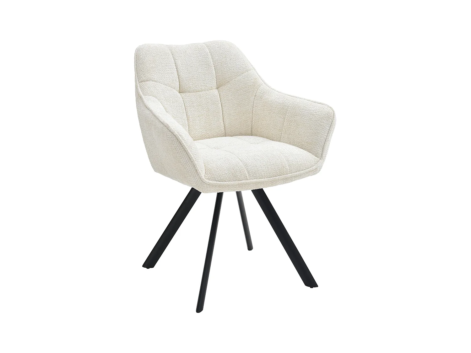 chaises avec accoudoirs - Tissu - Crème - Scott