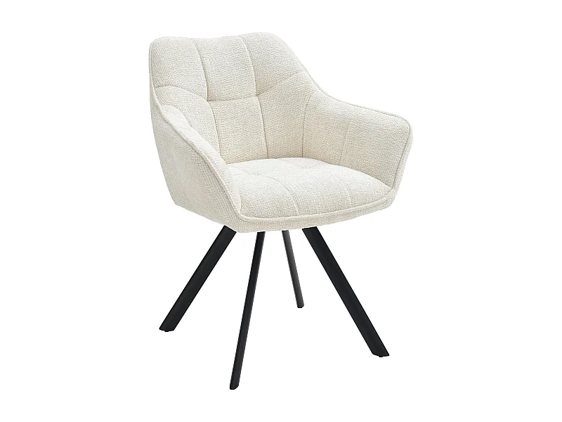 chaises avec accoudoirs - Tissu - Crème - Scott