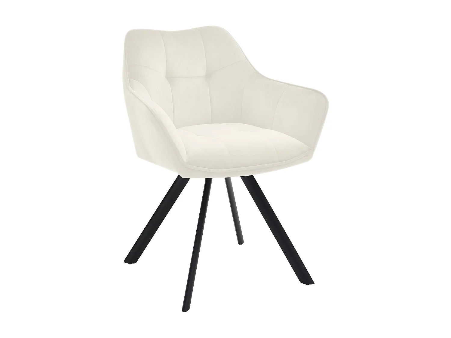 chaises avec accoudoirs - Velours - Crème - Scott