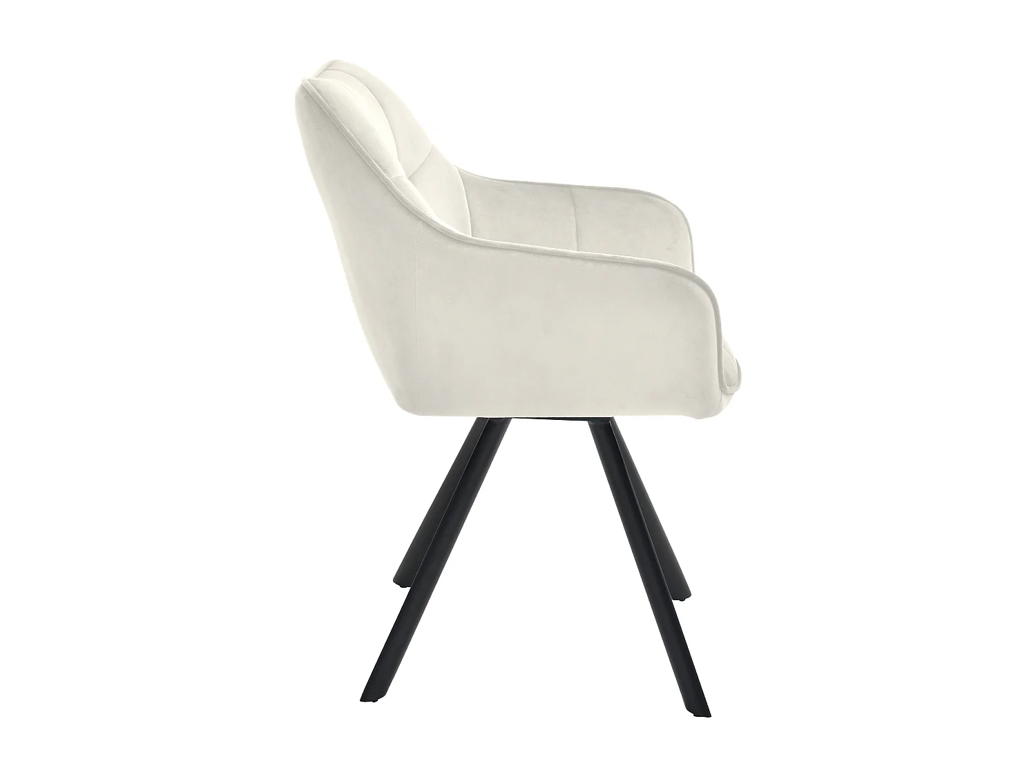 chaises avec accoudoirs - Velours - Crème - Scott