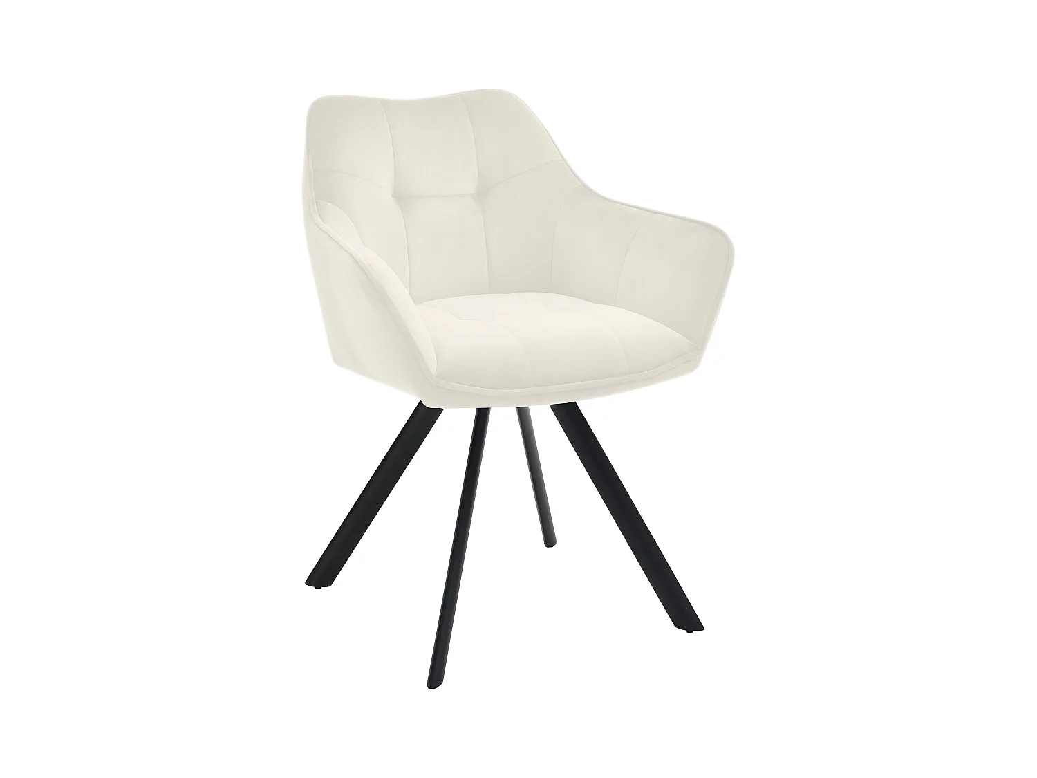 chaises avec accoudoirs - Velours - Crème - Scott