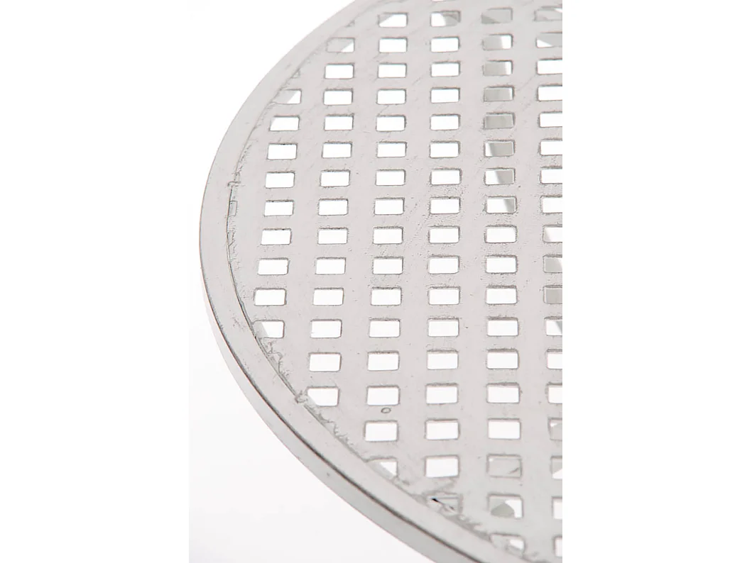 Bijzettafel tuin - rund 70cm - Metalen - Blanc antique - Amanda