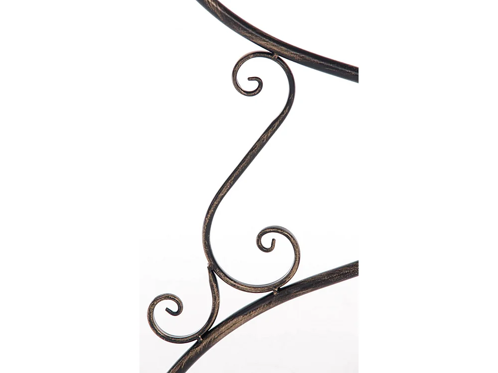 Bijzettafel tuin - rund 70cm - Metalen - Bronze - Amanda