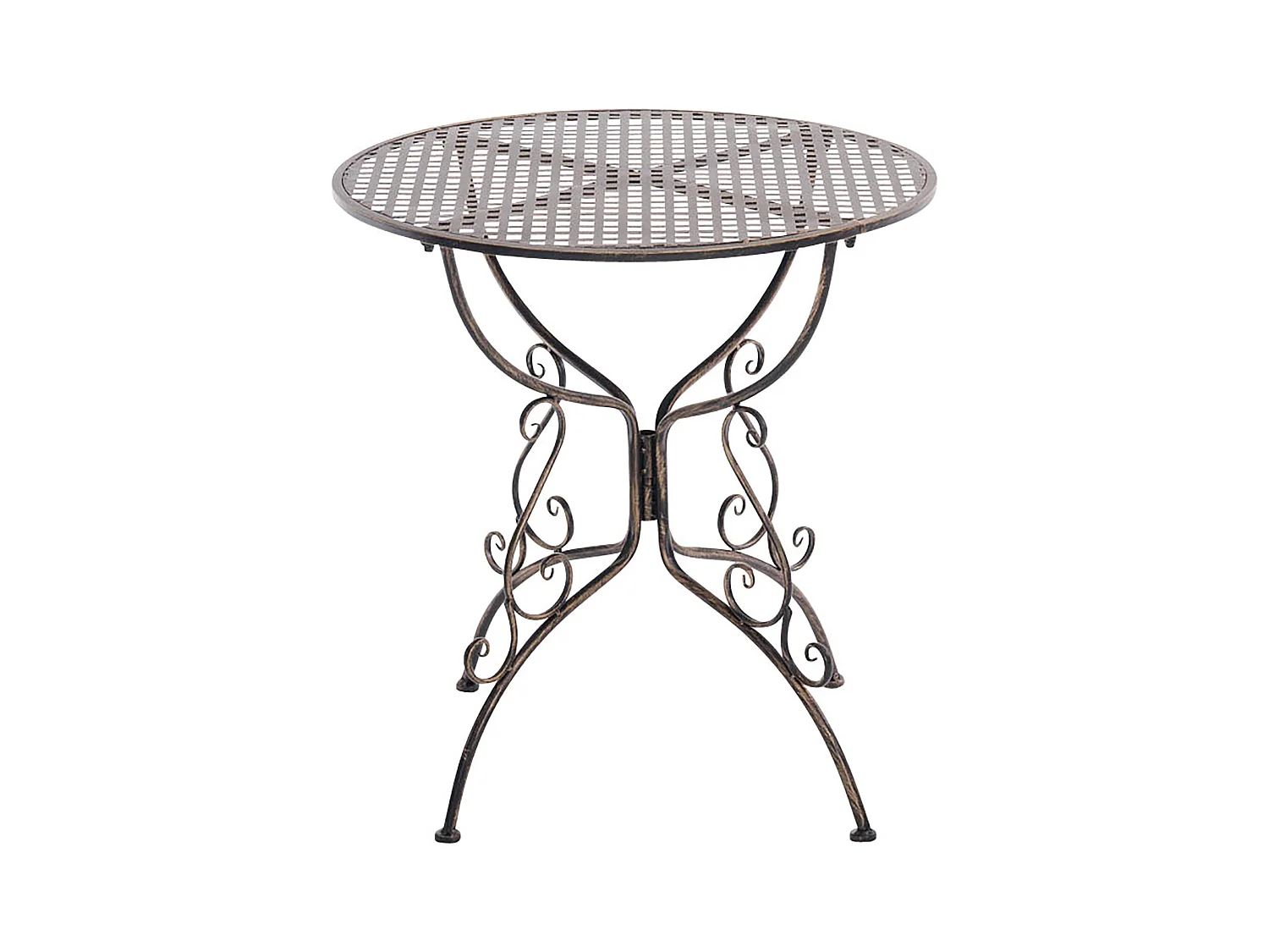 Table d'appoint de jardin - rund 70cm - Métal - Bronze - Amanda