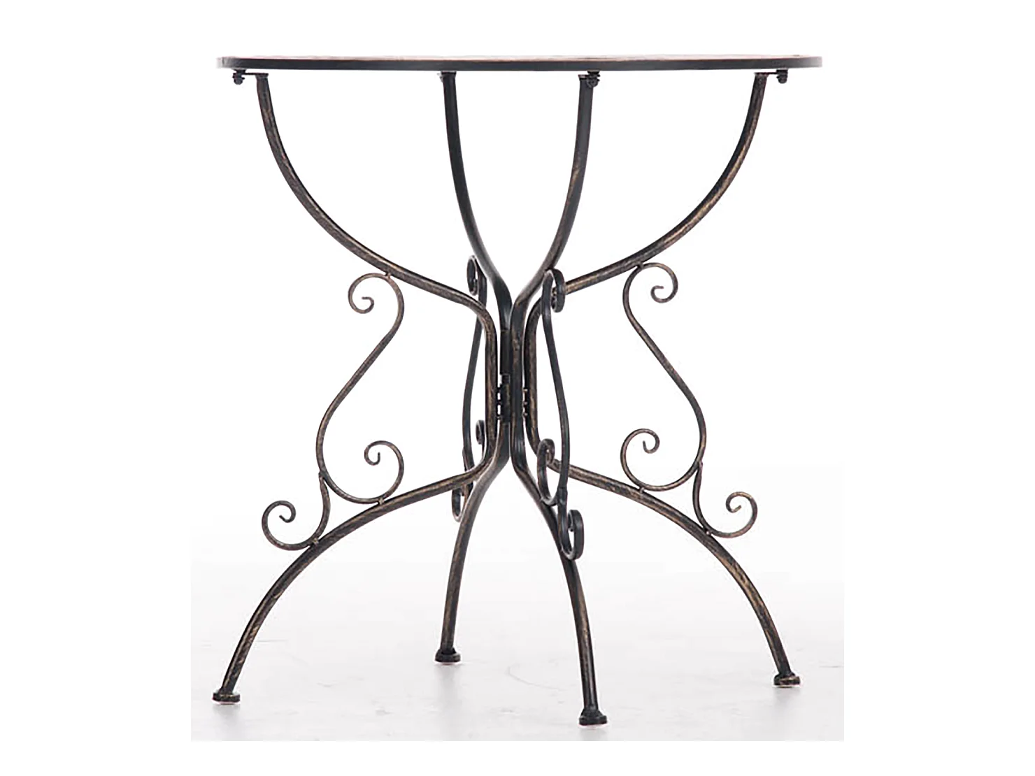Table d'appoint de jardin - rund 70cm - Métal - Bronze - Amanda