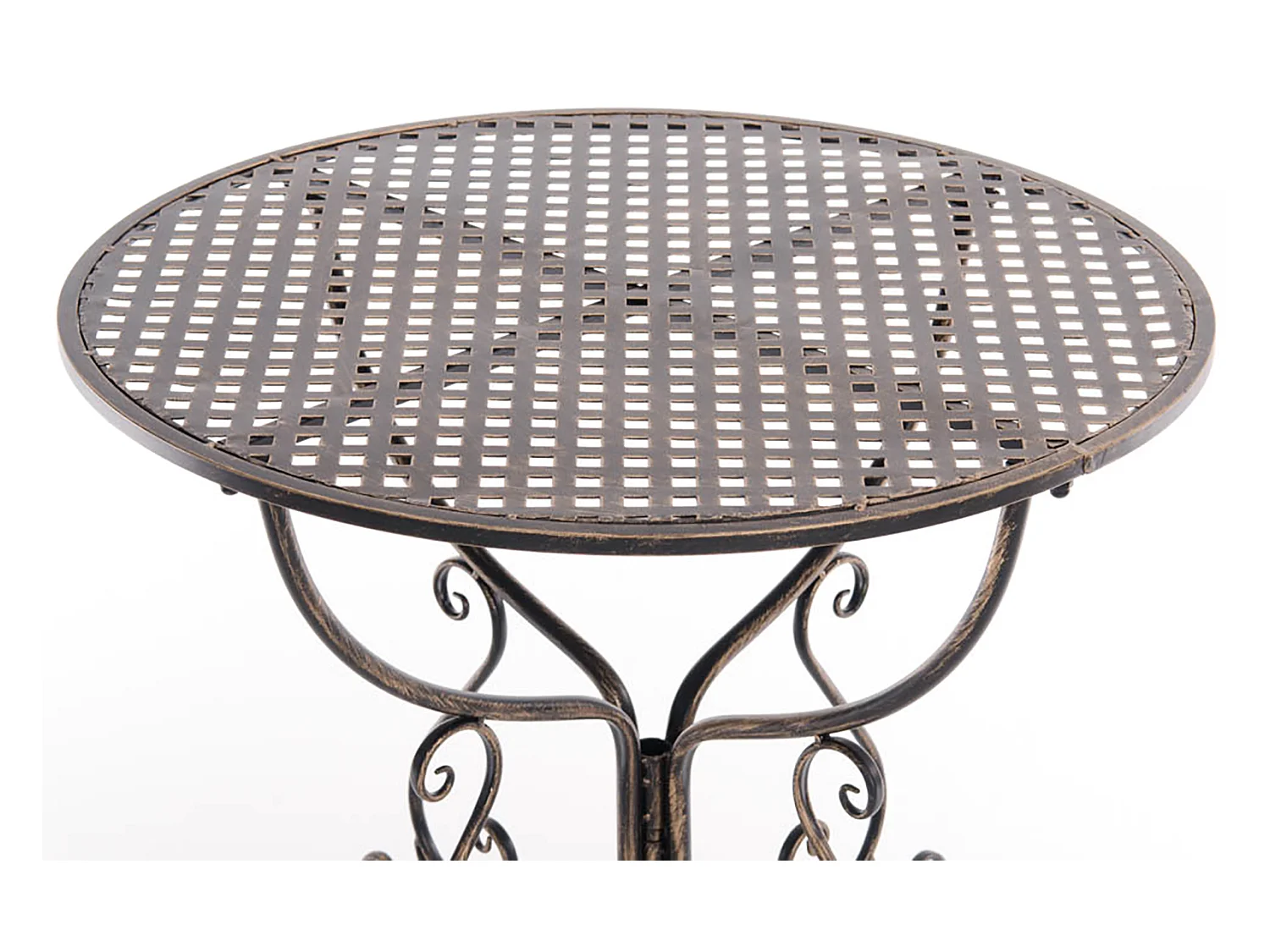 Table d'appoint de jardin - rund 70cm - Métal - Bronze - Amanda