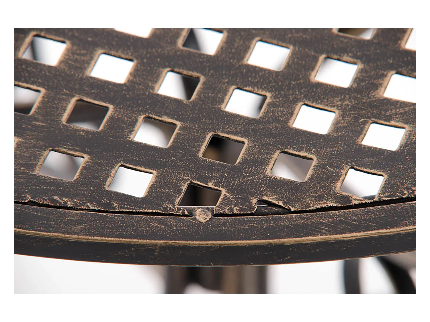 Table d'appoint de jardin - rund 70cm - Métal - Bronze - Amanda