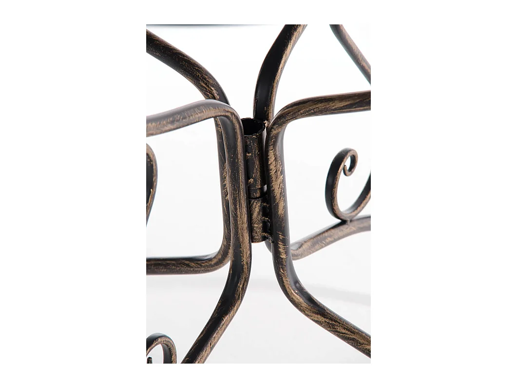 Table d'appoint de jardin - rund 70cm - Métal - Bronze - Amanda