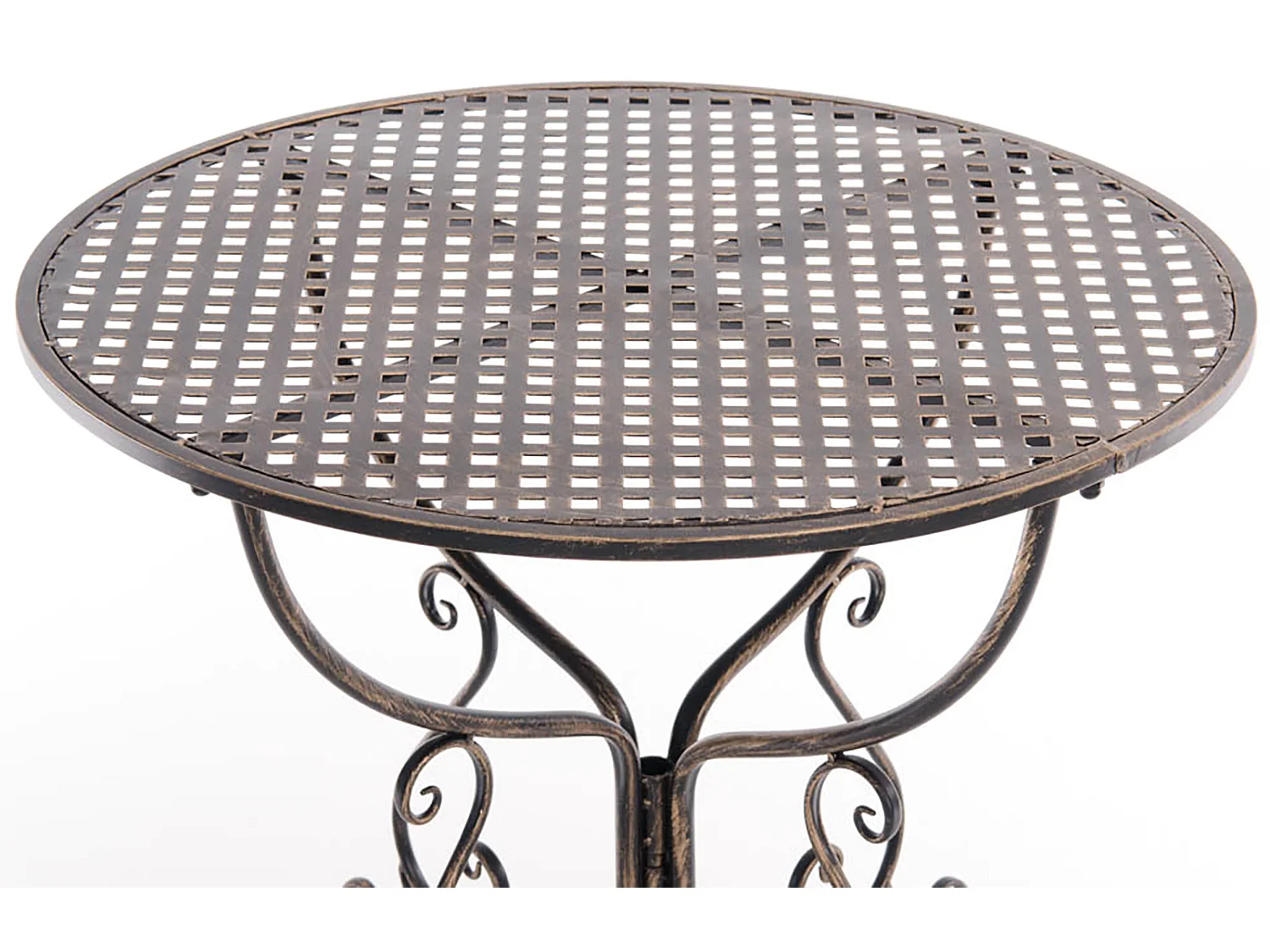 Table d'appoint de jardin - rund 70cm - Métal - Bronze - Amanda