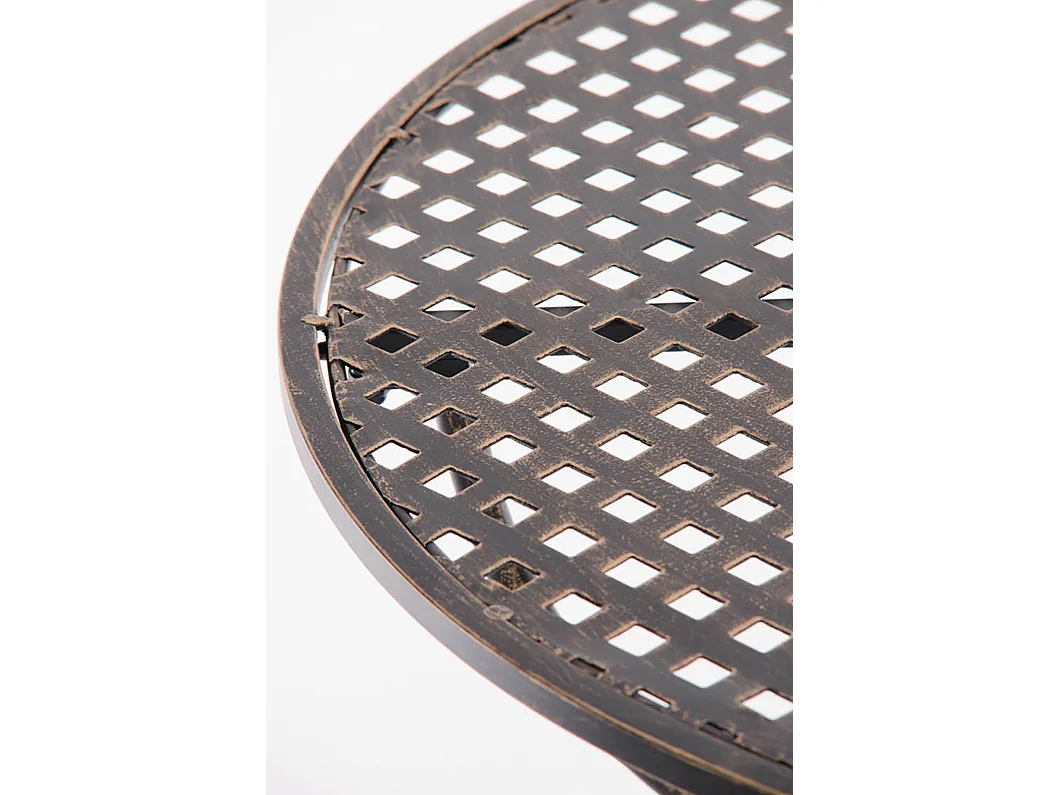 Table d'appoint de jardin - rund 70cm - Métal - Bronze - Amanda