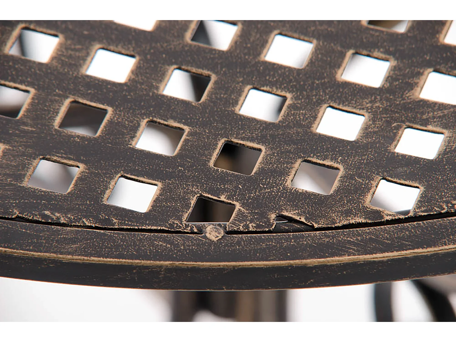 Table d'appoint de jardin - rund 70cm - Métal - Bronze - Amanda