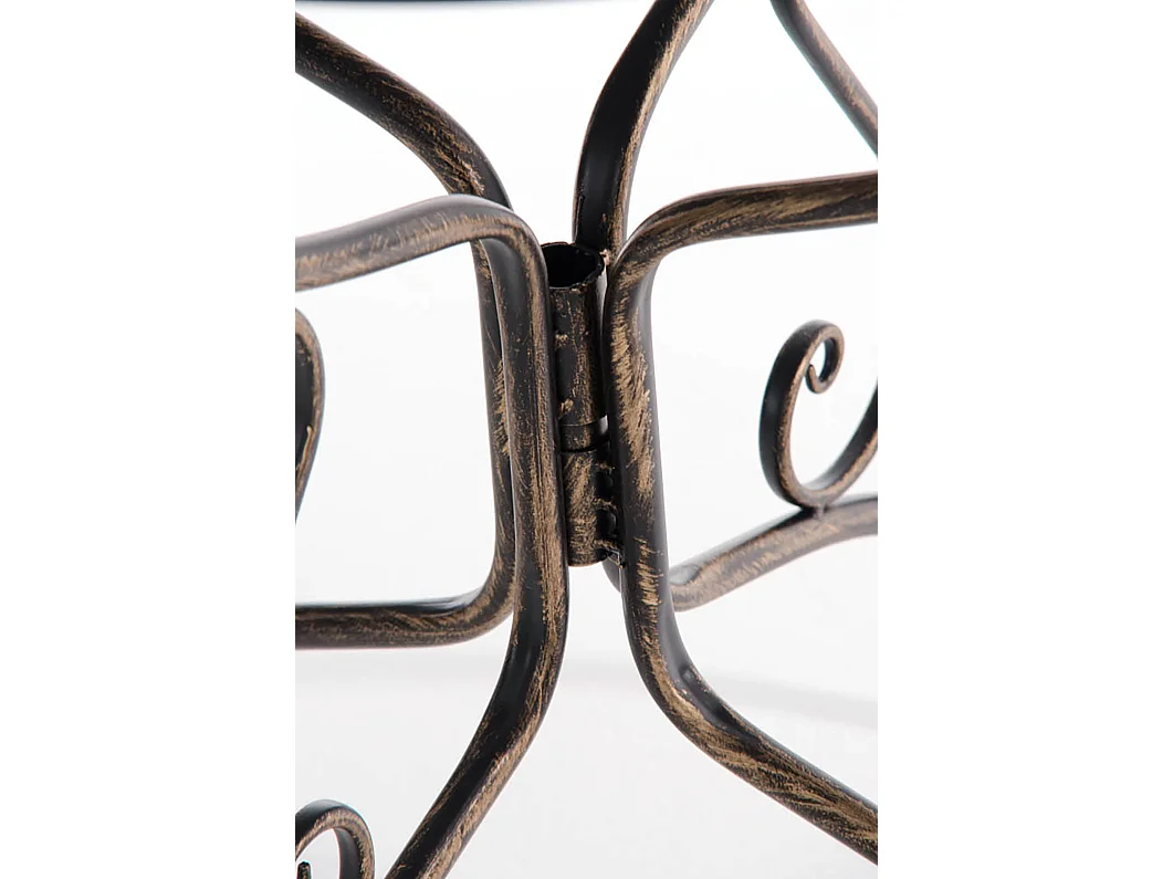 Table d'appoint de jardin - rund 70cm - Métal - Bronze - Amanda