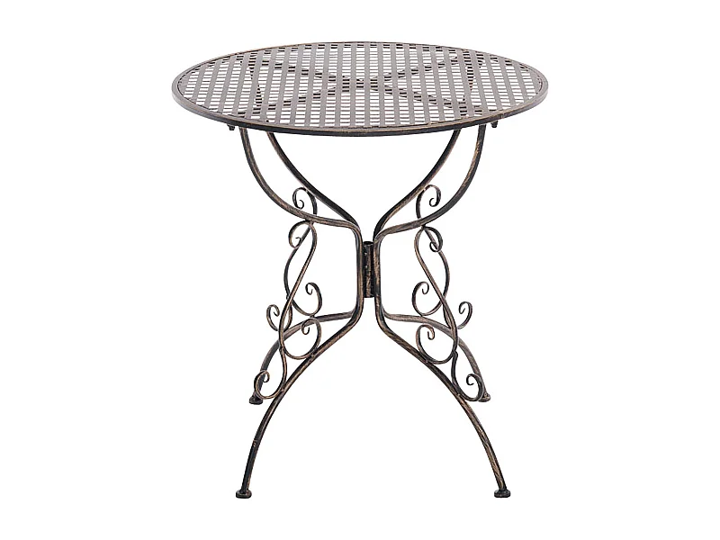 Table d'appoint de jardin - rund 70cm - Métal - Bronze - Amanda